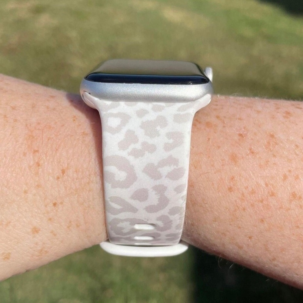 Cream Leopard Watch Band compatible with Apple Watches